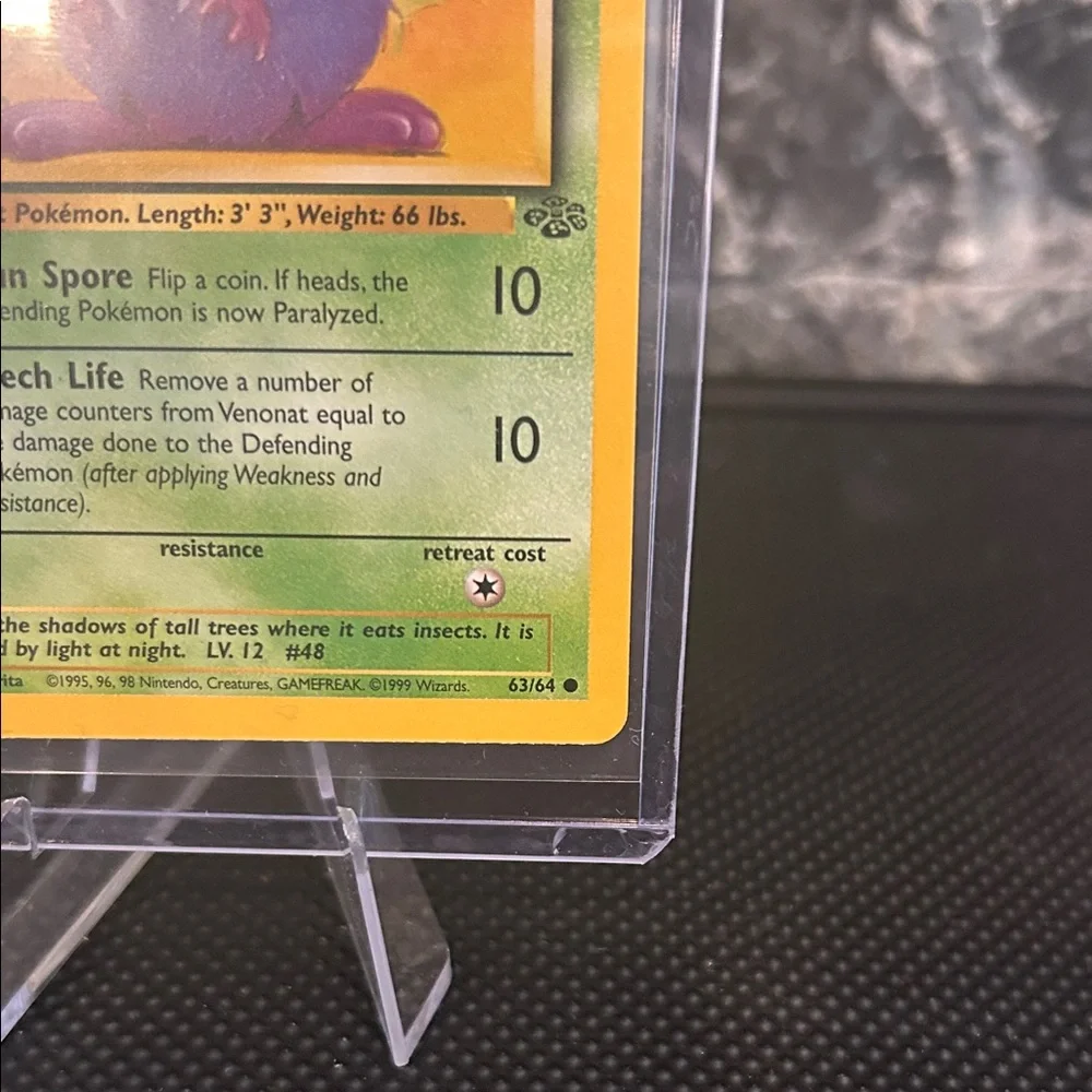 Pokemon 63/64 Venonat 1999 Vintage from Jungle Set Mint/Near Mint‎